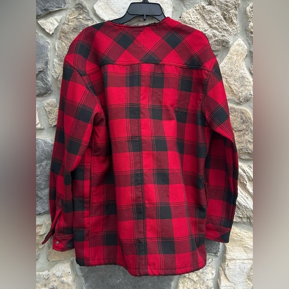 Dickies Buffalo Plaid Jacket Mens Sz L Heavy Outdoor Chore Workwear Snap Front - Picture 2 of 7